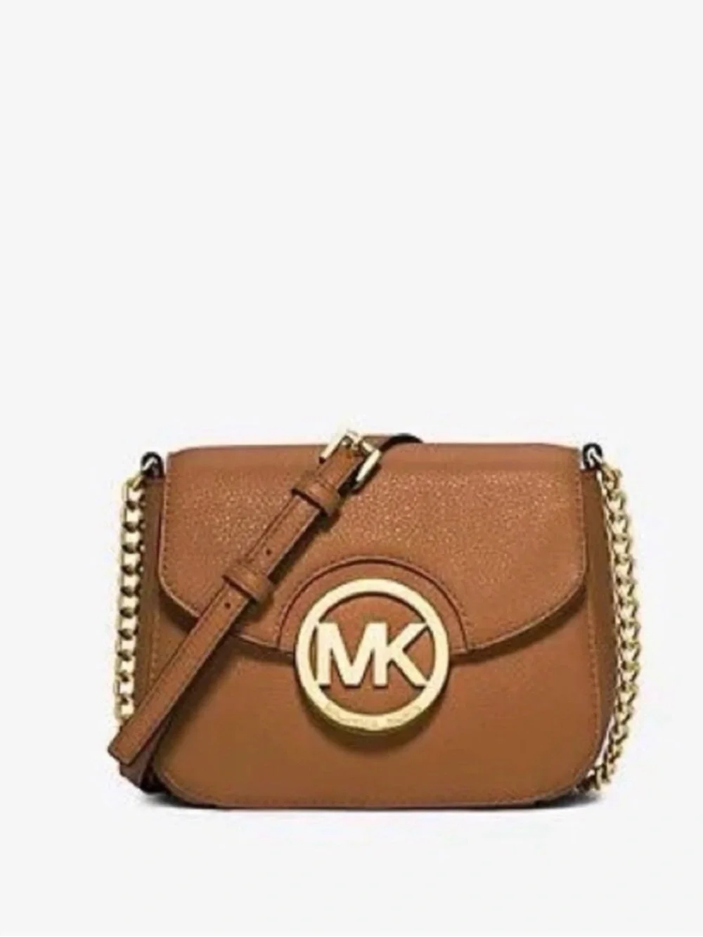 Michael Kors Fulton Small Leather Crossbody Bag - Luggage Brown